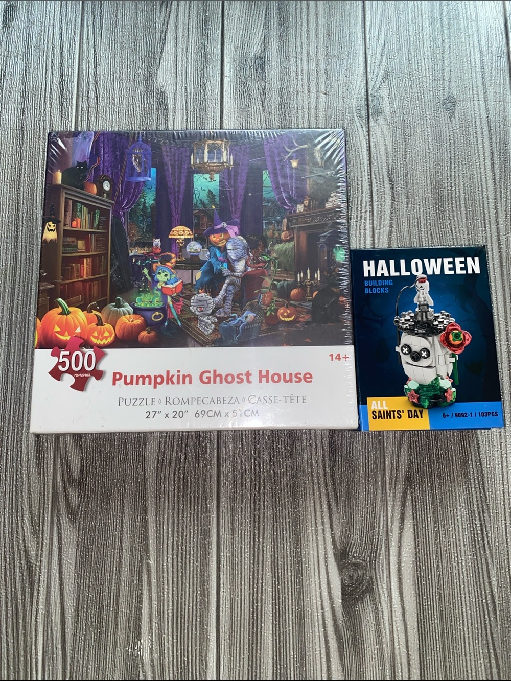 Pumpkin Ghost House 500-Piece Jigsaw Puzzle - Colorful Halloween Scene